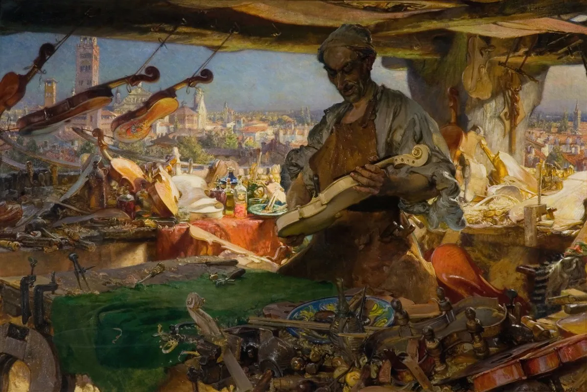 Stradivarius In His Workshop