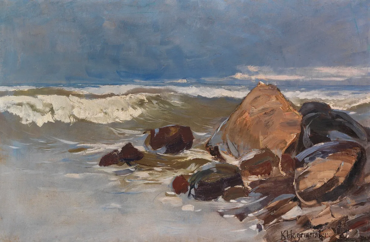 Strand Bei Lohme Mit Felsen