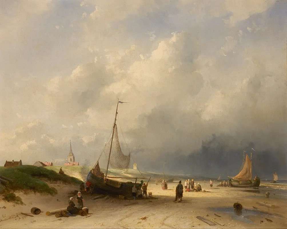 Strandgezicht by Charles Leickert - Canvas Print