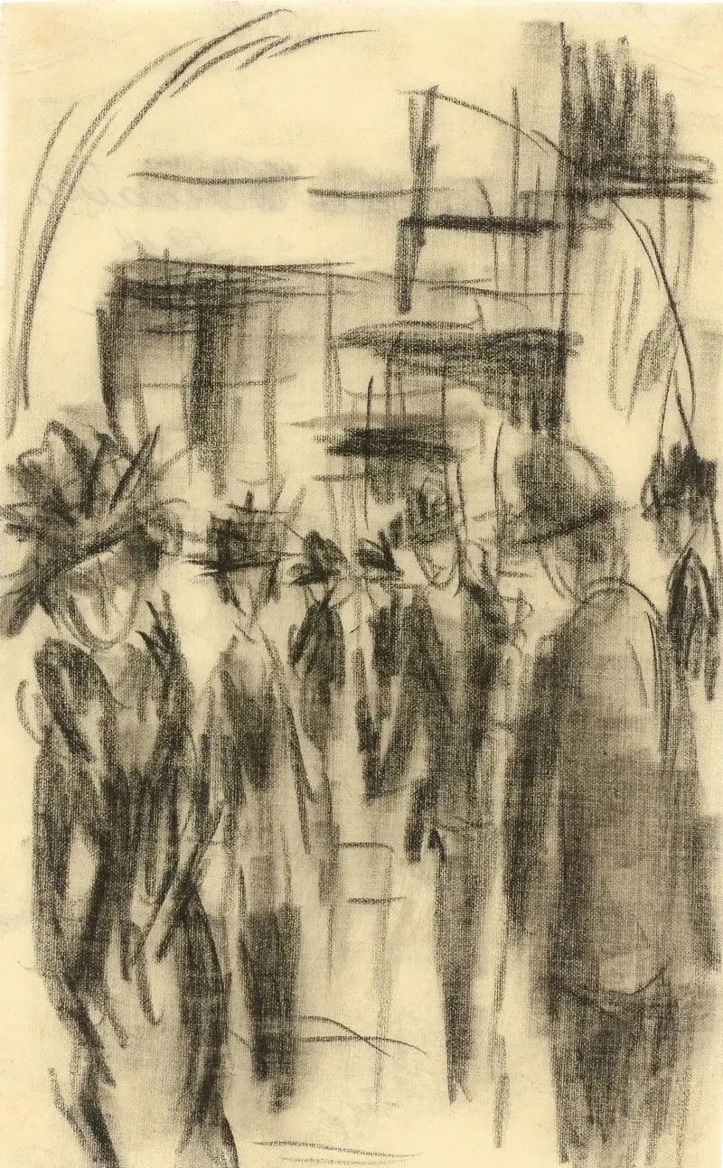 Strasen Passanten by August Macke - Canvas Print