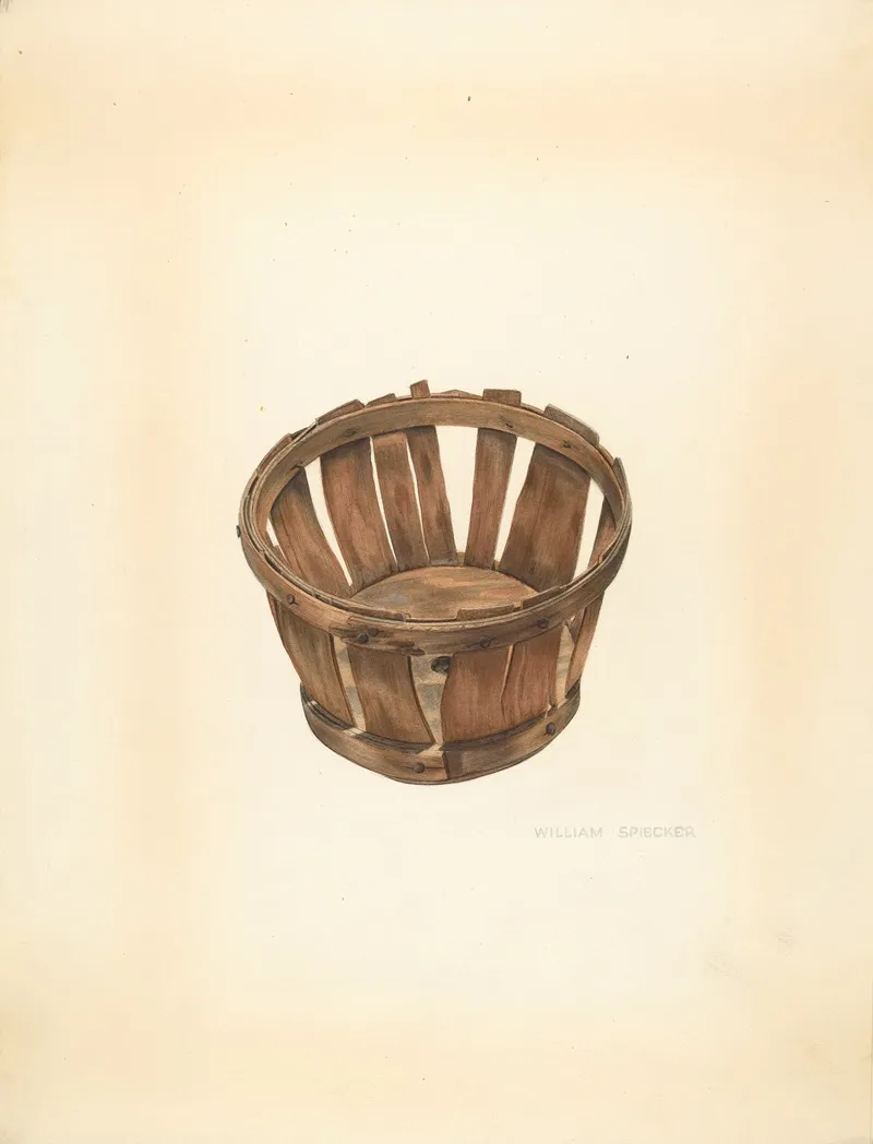 Strawberry Basket by William Spiecker - Canvas Print