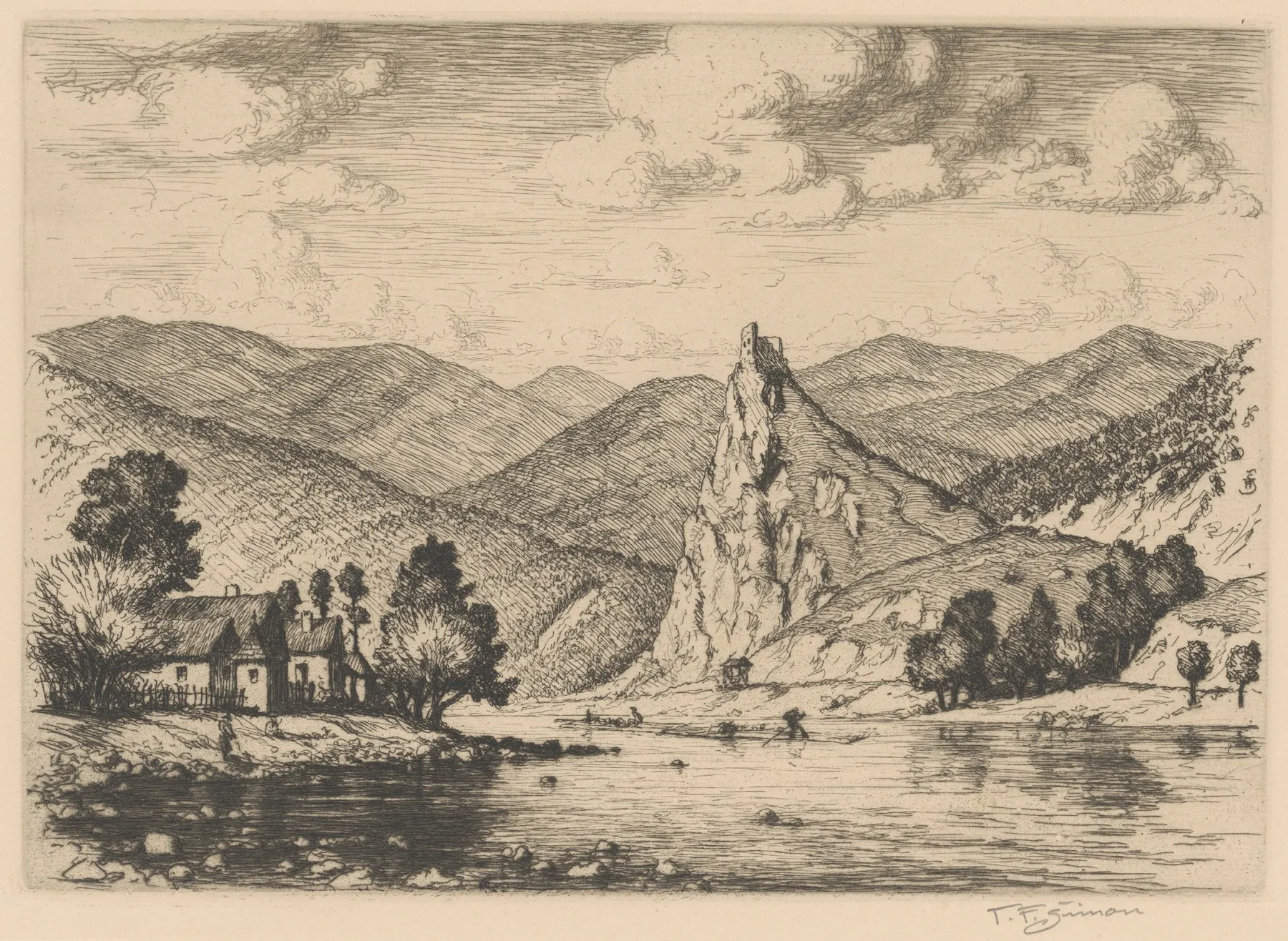 Strecno Na Vahu by Tavík František Šimon - Canvas Print