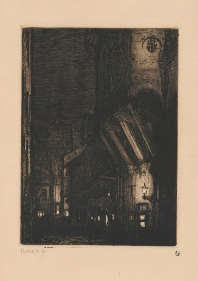 Street In Bologne 2 by Feliks Jabłczyński - Canvas Print