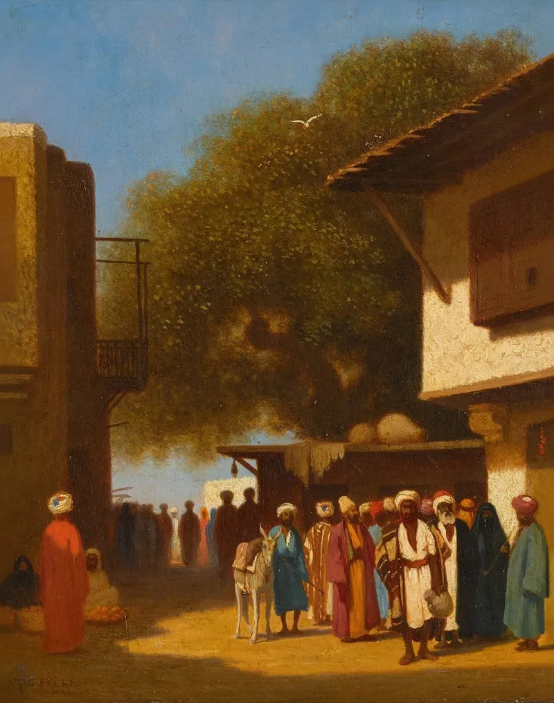 Street In Cairo 3 by Charles Théodore Frère - Canvas Print