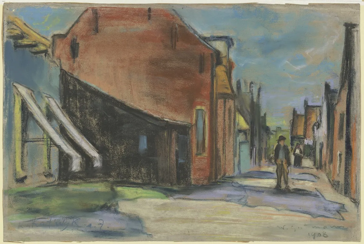 Street In Katwijk by Wilhelm Gutmann - Canvas Print