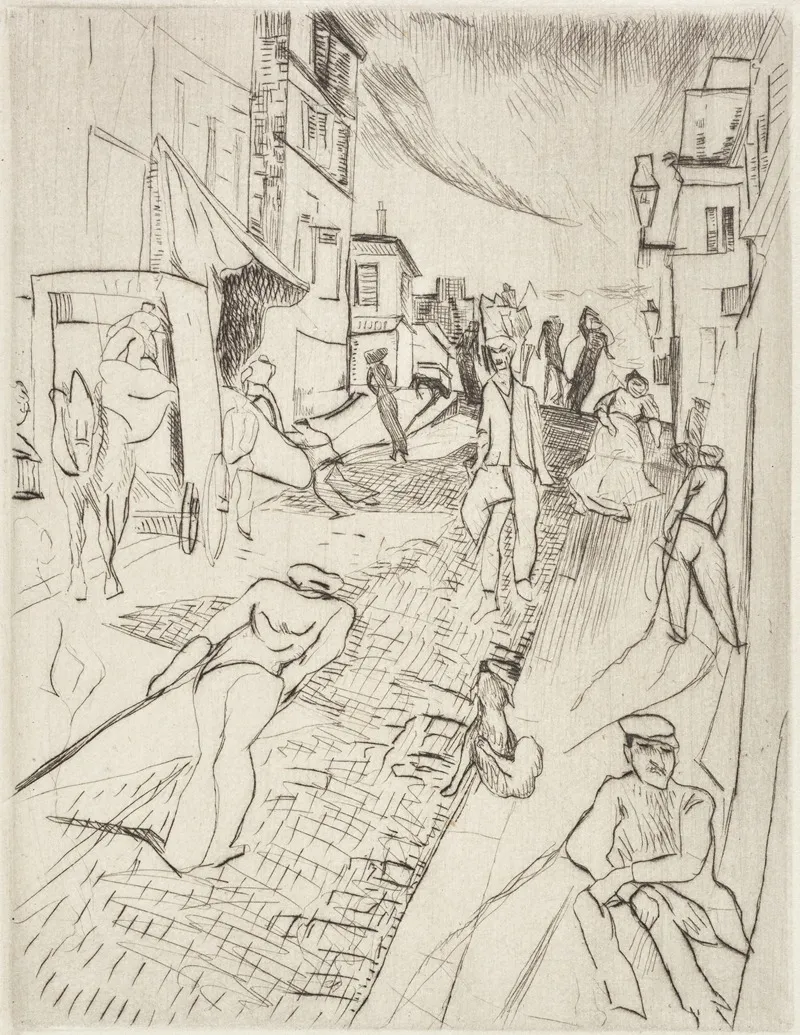 Street In Montmartre 2 by Rudolf Grossmann - Canvas Print