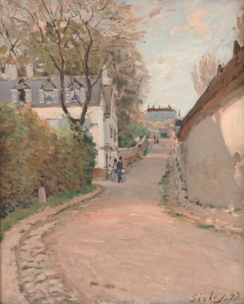 Street In Ville Darray by Alfred Sisley - Canvas Print