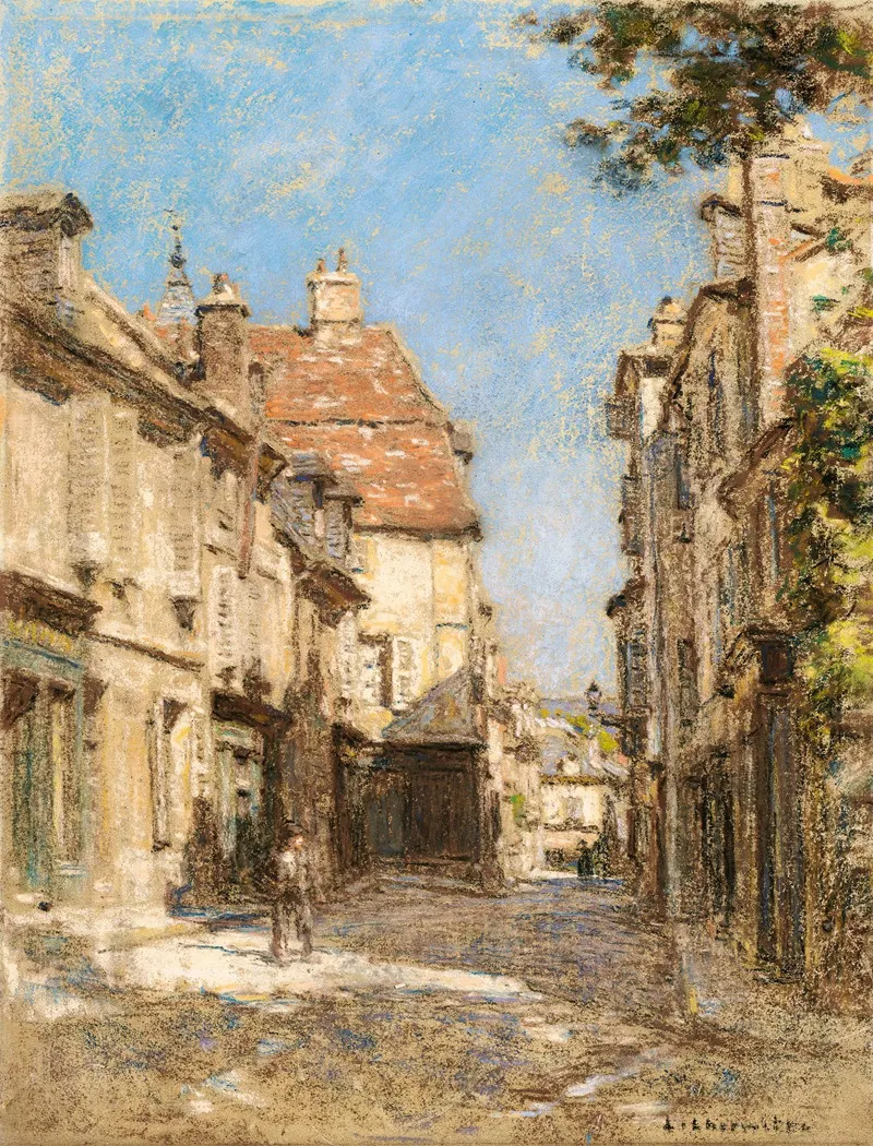 Street Presumed In Bourges by Léon Augustin Lhermitte - Canvas Print