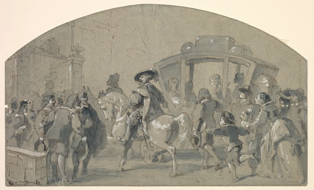 Street Scene 20 by Gustave Doré - Canvas Print