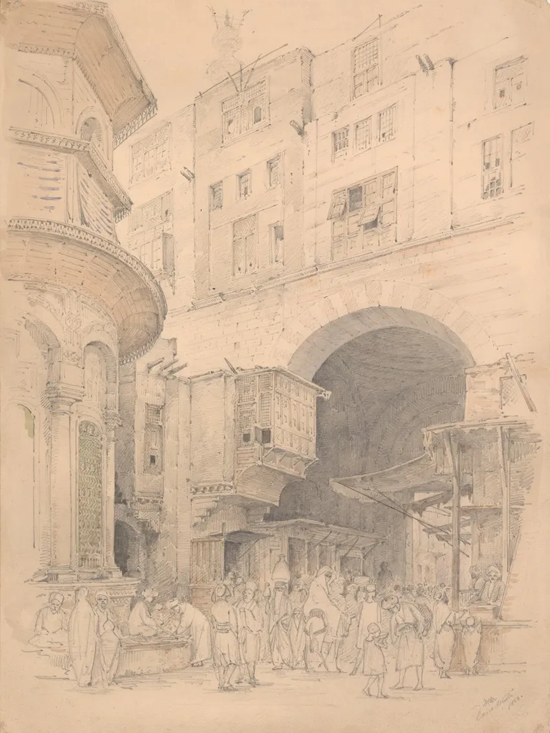 Street Scene Cairo by Harald Conrad Stilling - Canvas Print