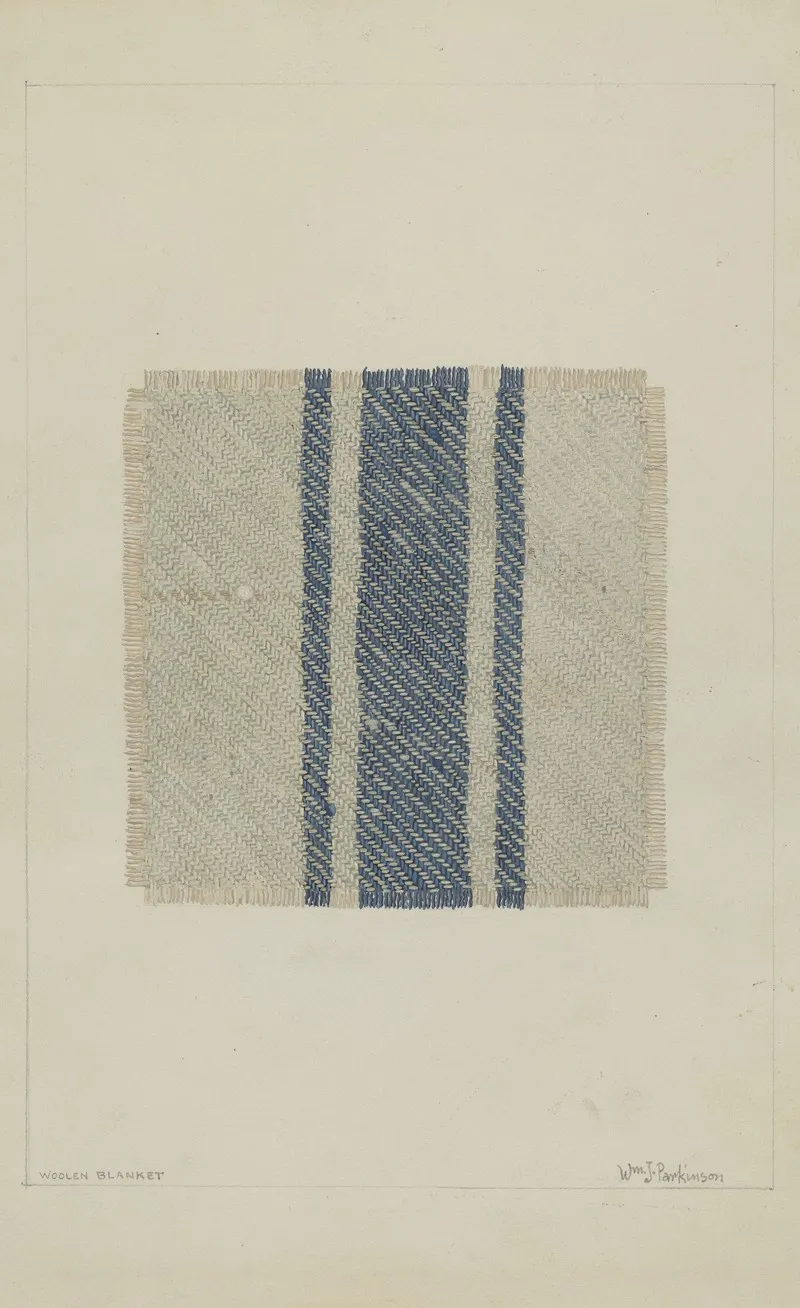 Striped Kersey by William Parkinson - Canvas Print
