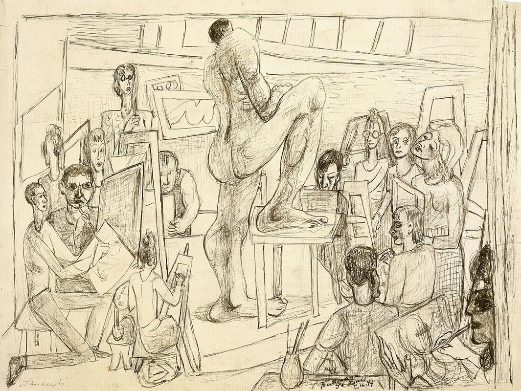 Students by Max Beckmann - Canvas Print