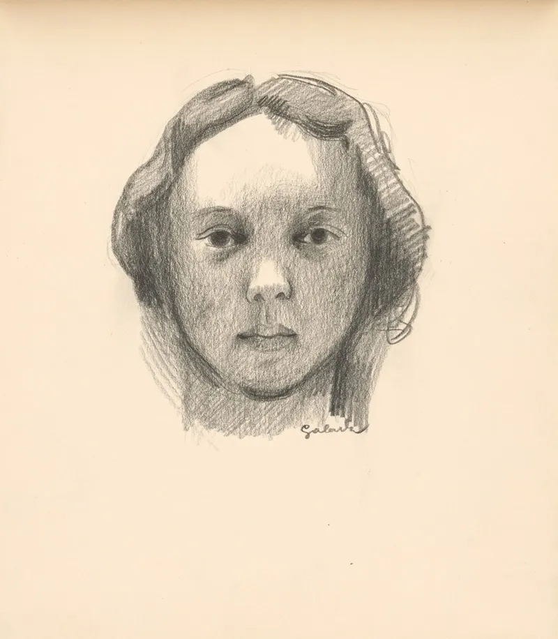 Studia Portretu Pani Galandovej by Mikuláš Galanda - Canvas Print