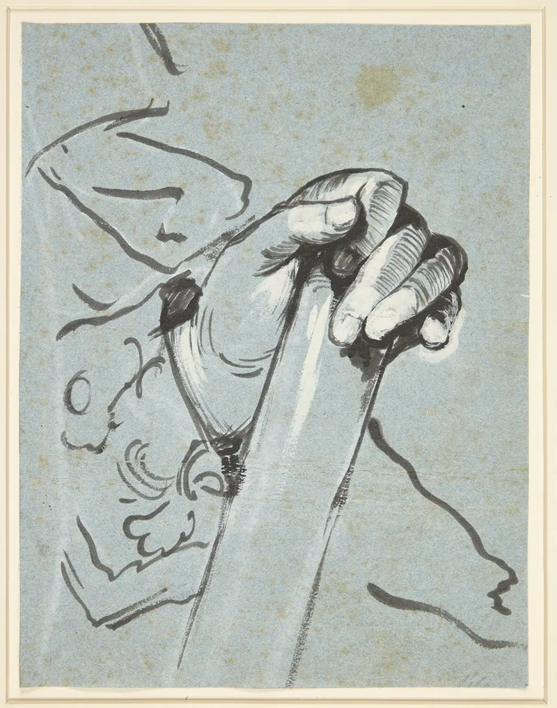 Studie Af En Hand 2 by Carl Gustaf Pilo - Canvas Print