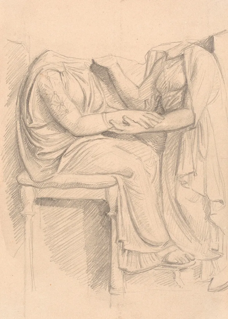 Studie Efter Attisk Gravrelief by Joakim Skovgaard - Canvas Print