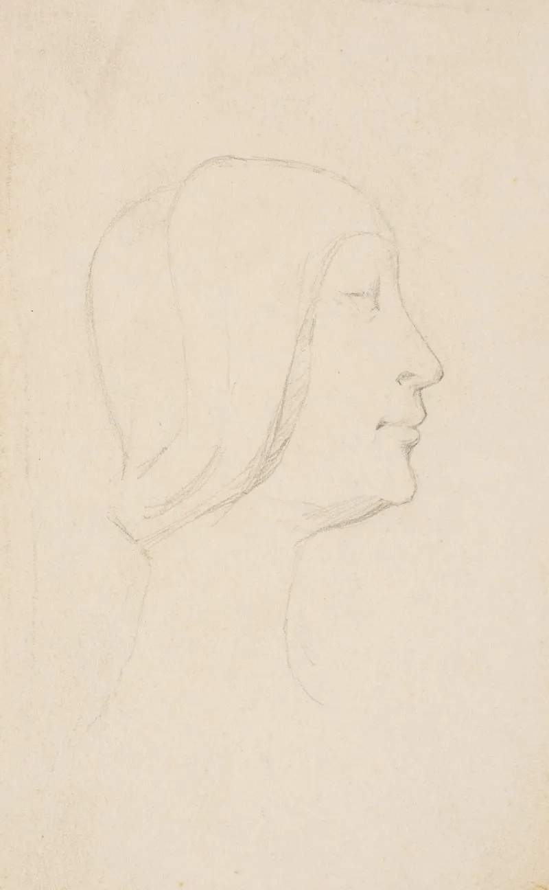 Studie Efter Francesco Lauranas Buste Af Eleonora Daragona I Museet I Palermo Profil T H