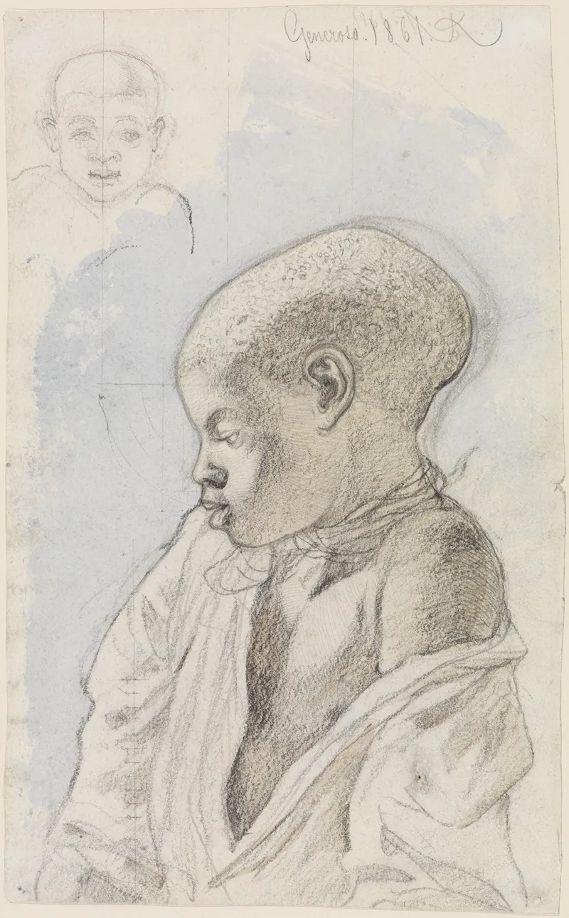 Studie Eines Jungen Eingeborenen by Ferdinand Keller - Canvas Print