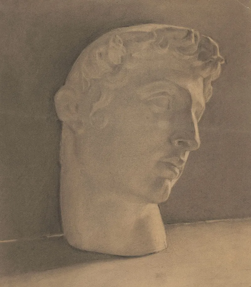 Studie Naar Een Gipskop by Jan Veth - Canvas Print