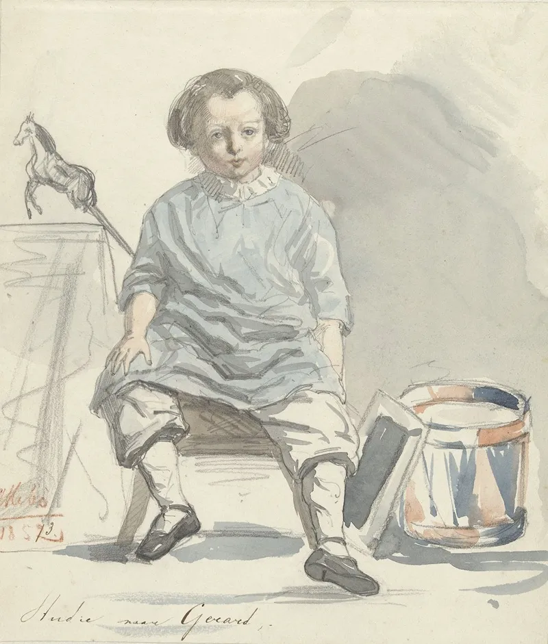 Studie Naar Gerard by August Allebé - Canvas Print