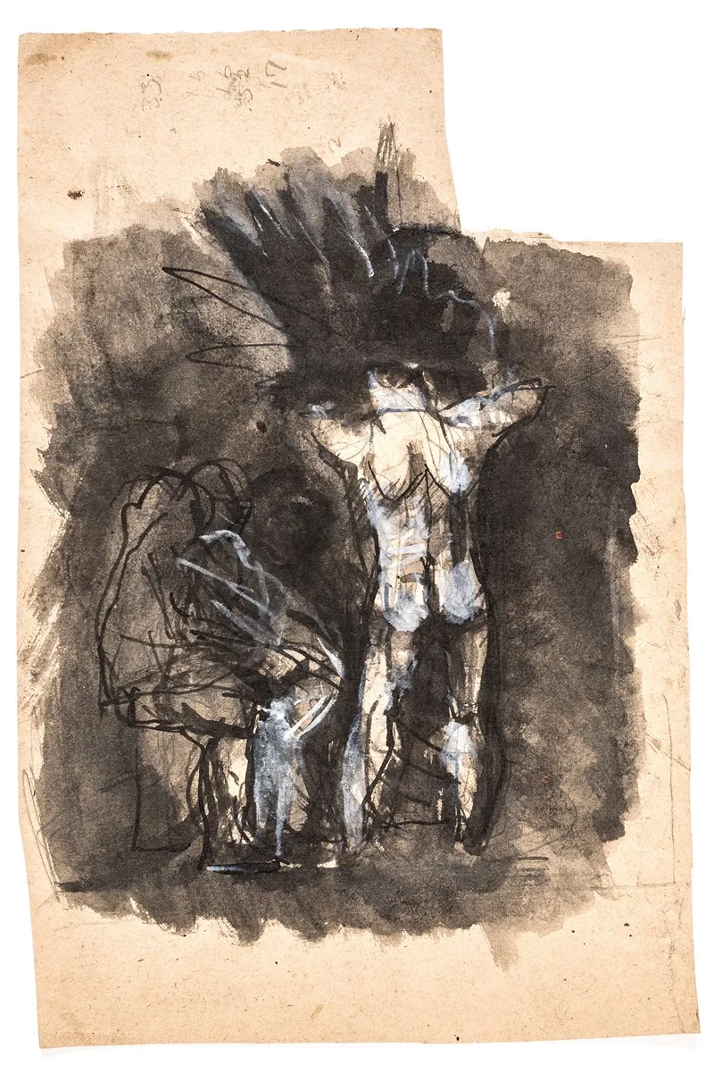 Studie Til Daedalus Og Ikarus 3 by Oluf Hartmann - Canvas Print