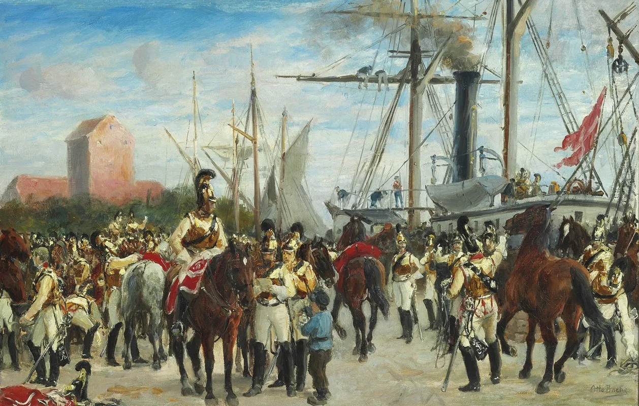 Studie Til Hestgarden Indskibes I Korsor 1848