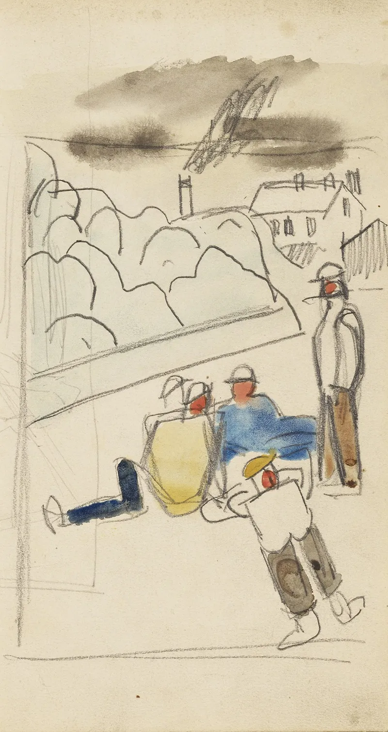 Studie Van Figuren by Jean Brusselmans - Canvas Print