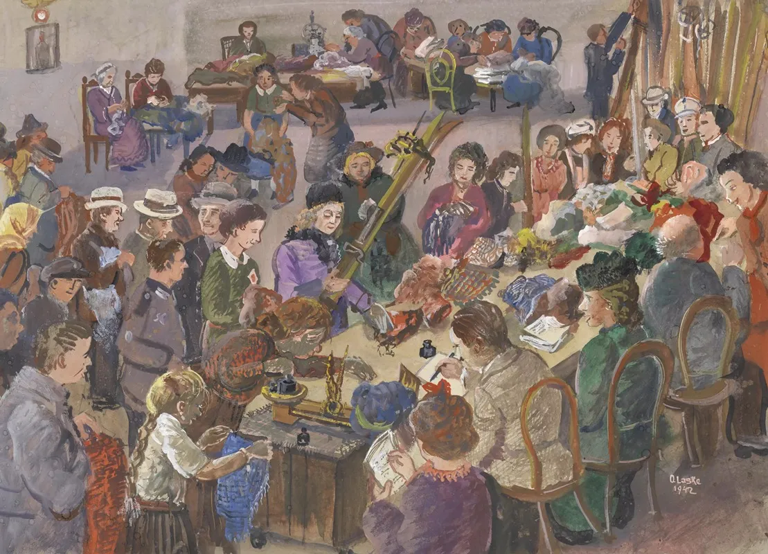 Studie Zu Dem Bild Wollsammlung Im Jahre 1942