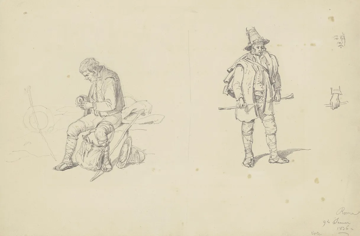 Studienblatt Romische Bauern