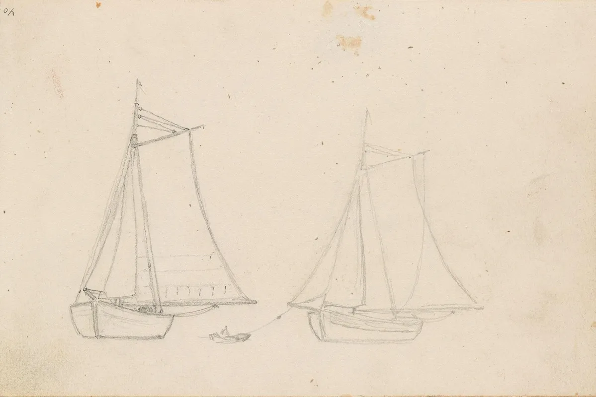 Studier Av Jagt by Hans Gude - Canvas Print