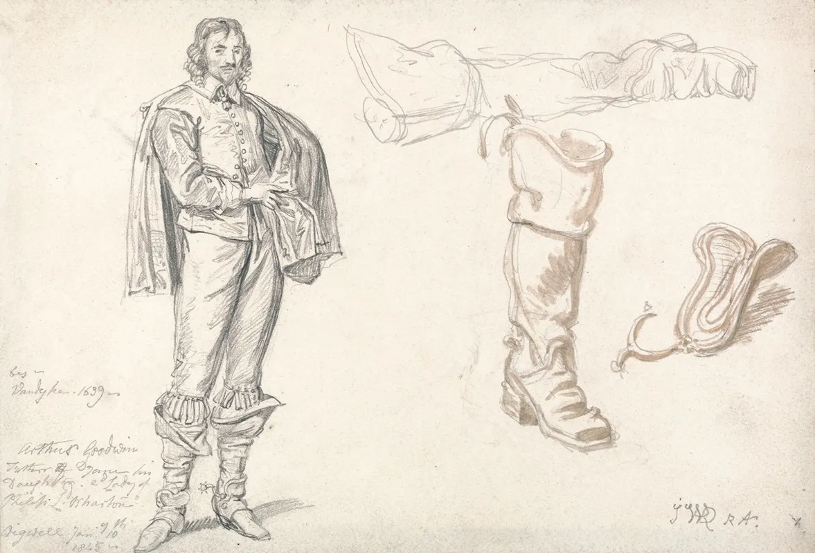 Studies After Anthony Van Dycks Portrait Of Arthur Goodwin
