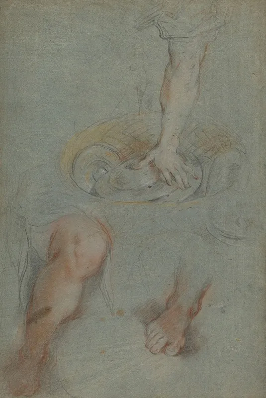 Studies For A Servant In The Last Supper by Federico Barocci - Canvas Print