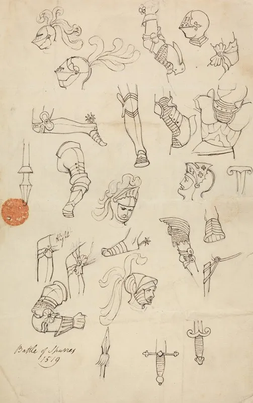 Studies For Armour by Robert Smirke - Canvas Print