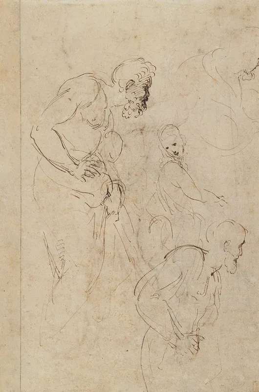 Studies For The Disputa 2 by Raphael - Canvas Print