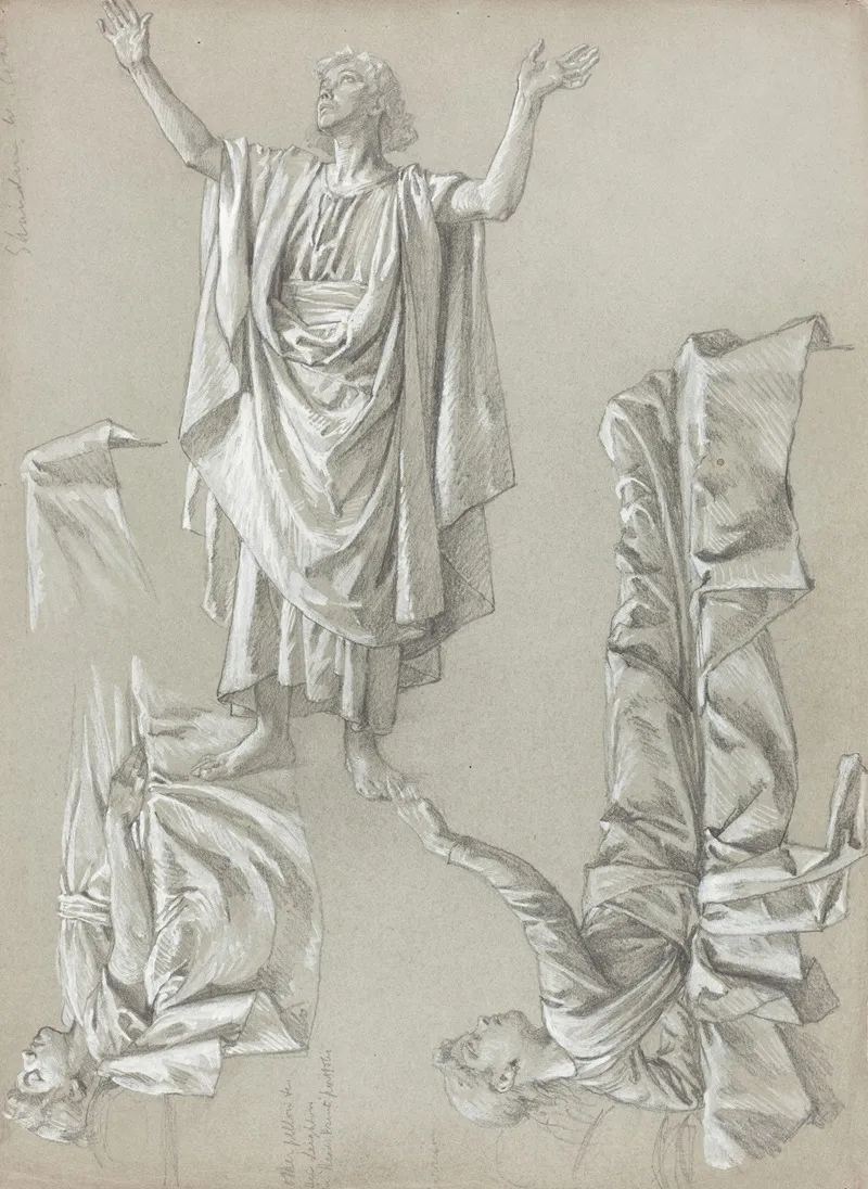 Studies For The Raising Of The Daughter Of Jairus by British 19th Century - Canvas Print