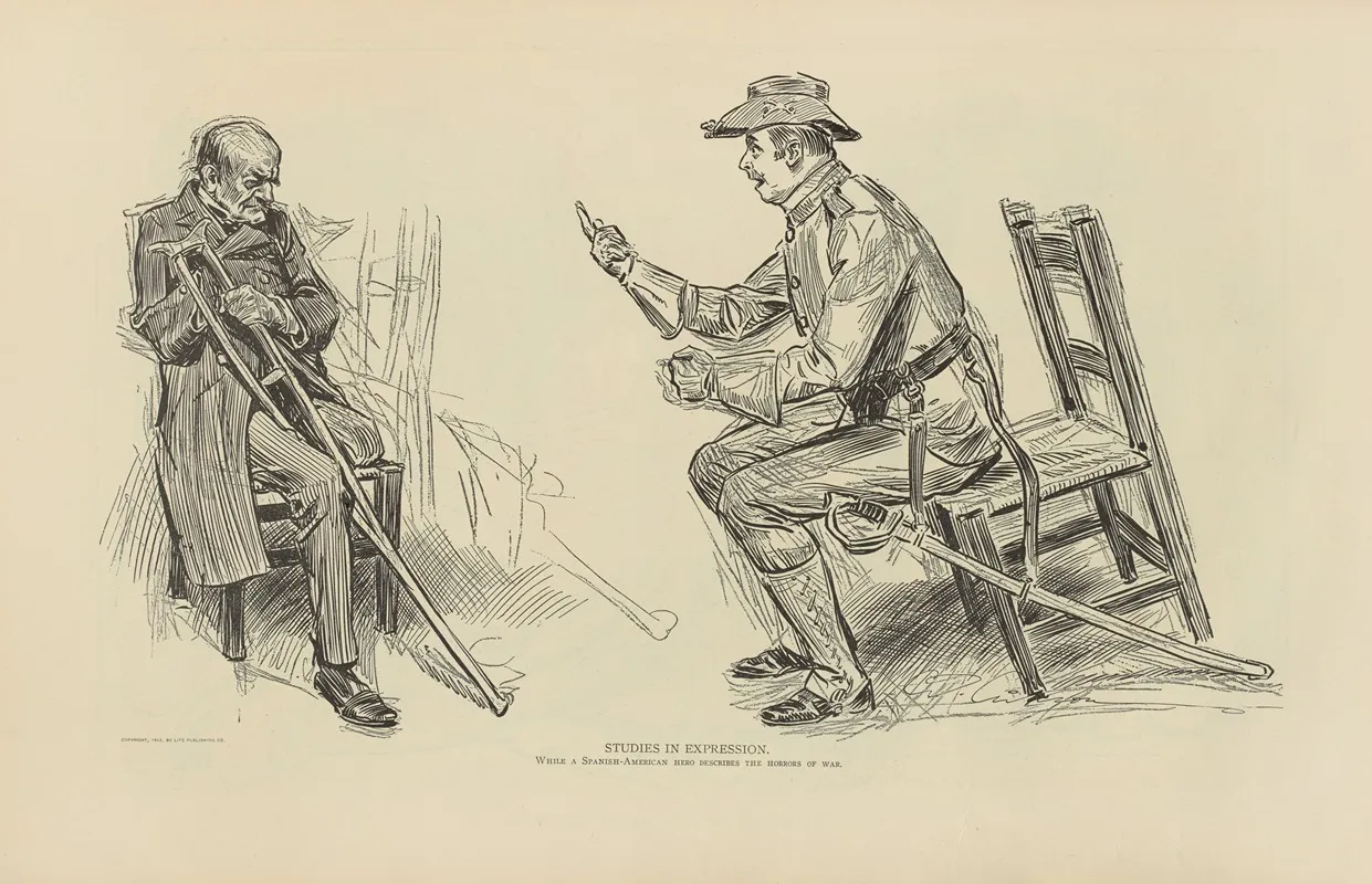 Studies In Expression While A Spanish American Hero Describes The Horrors Of War