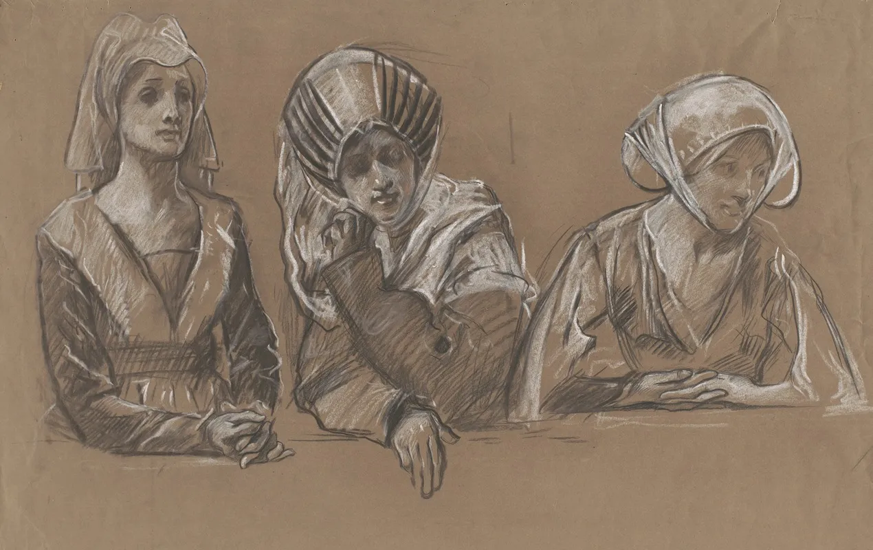 Studies Of 3 Women For The Royal Exchange
