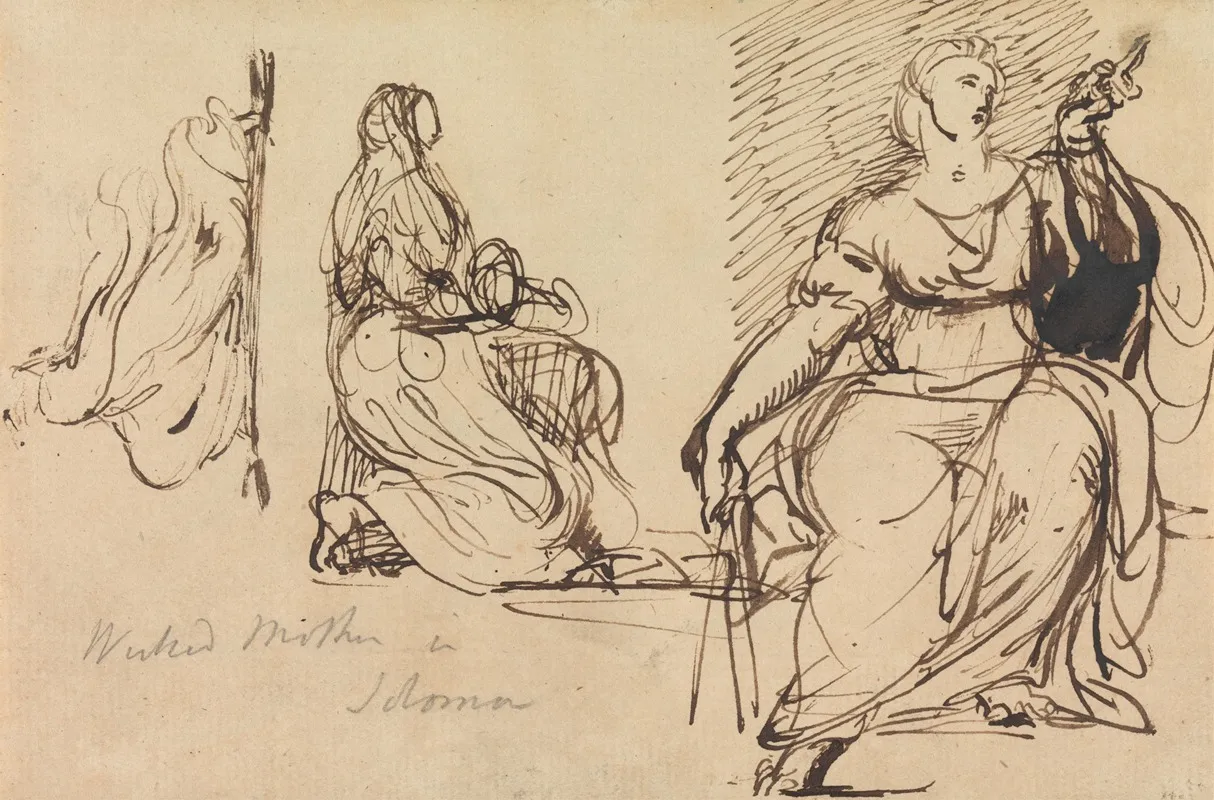Studies Of A Seated Woman