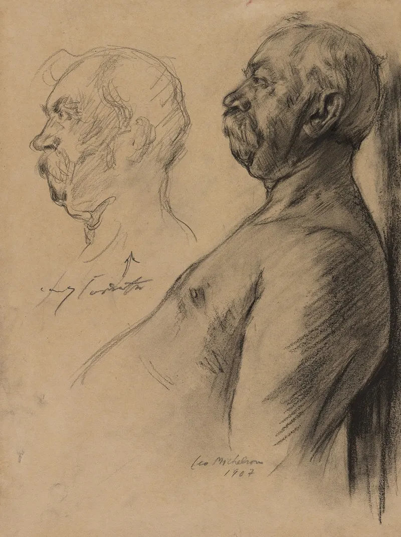 Studies Of An Old Man by Lovis Corinth - Canvas Print
