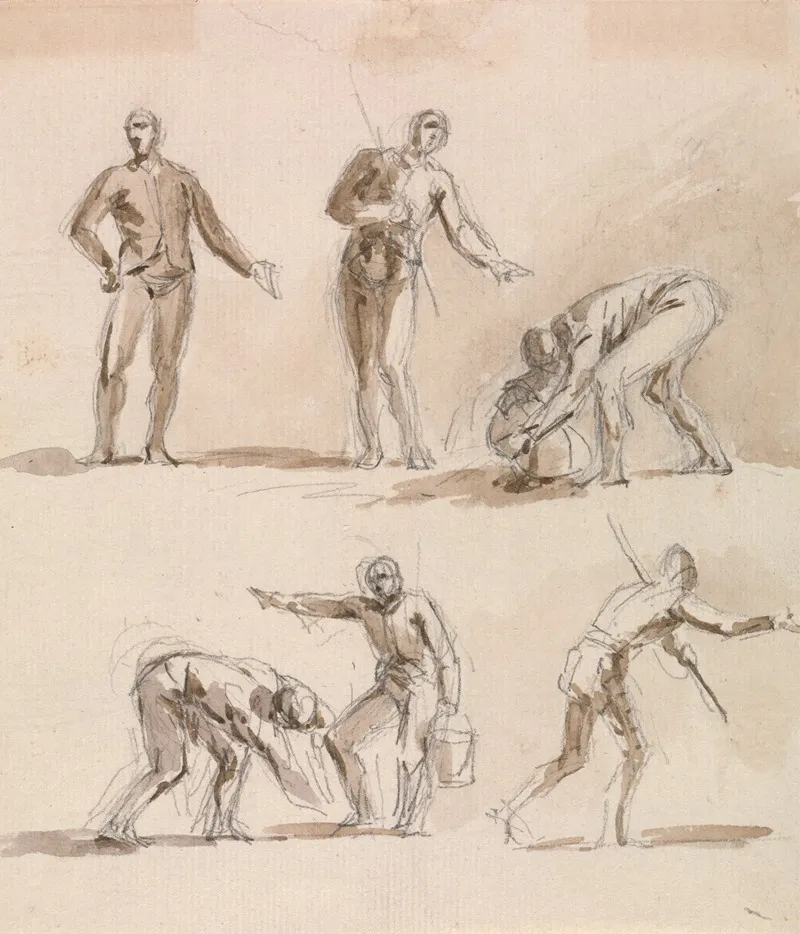 Studies Of Figures In Several Different Positions