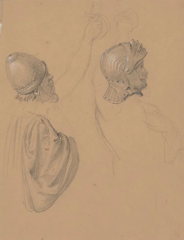 Studies Of Heads In Helmets Queen Jadwigas Oath
