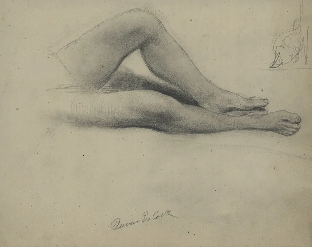 Studies Of Legs And Feet by Xavier de Cock - Canvas Print
