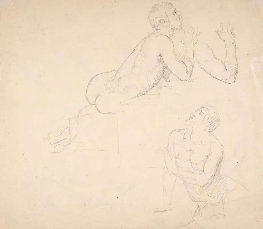 Studies Of Seated Man