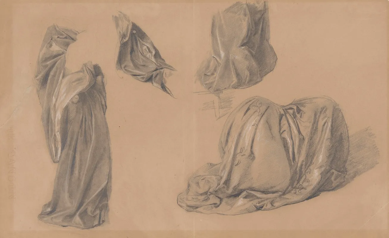 Studies Of Various Parts Of Dresses For The Painting The Upbringing Of Sigismund Augustus