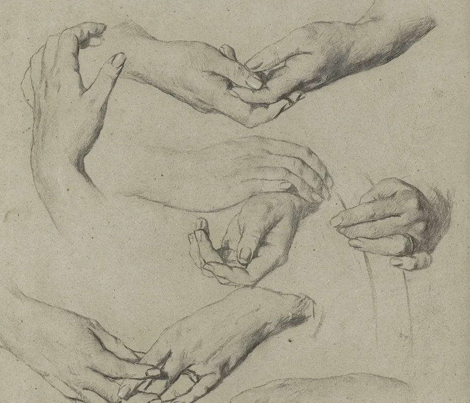 Studies Van Handen by Thérèse Schwartze - Canvas Print