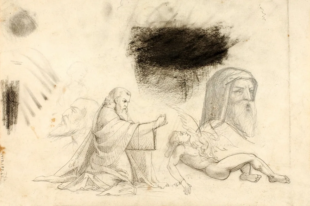 Studies Villa Borghese 2 Figures Etc