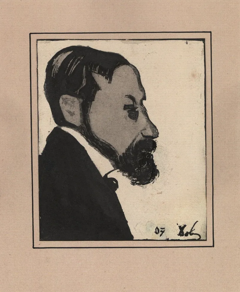 Studium Portretowe by Odo Dobrowolsk - Canvas Print