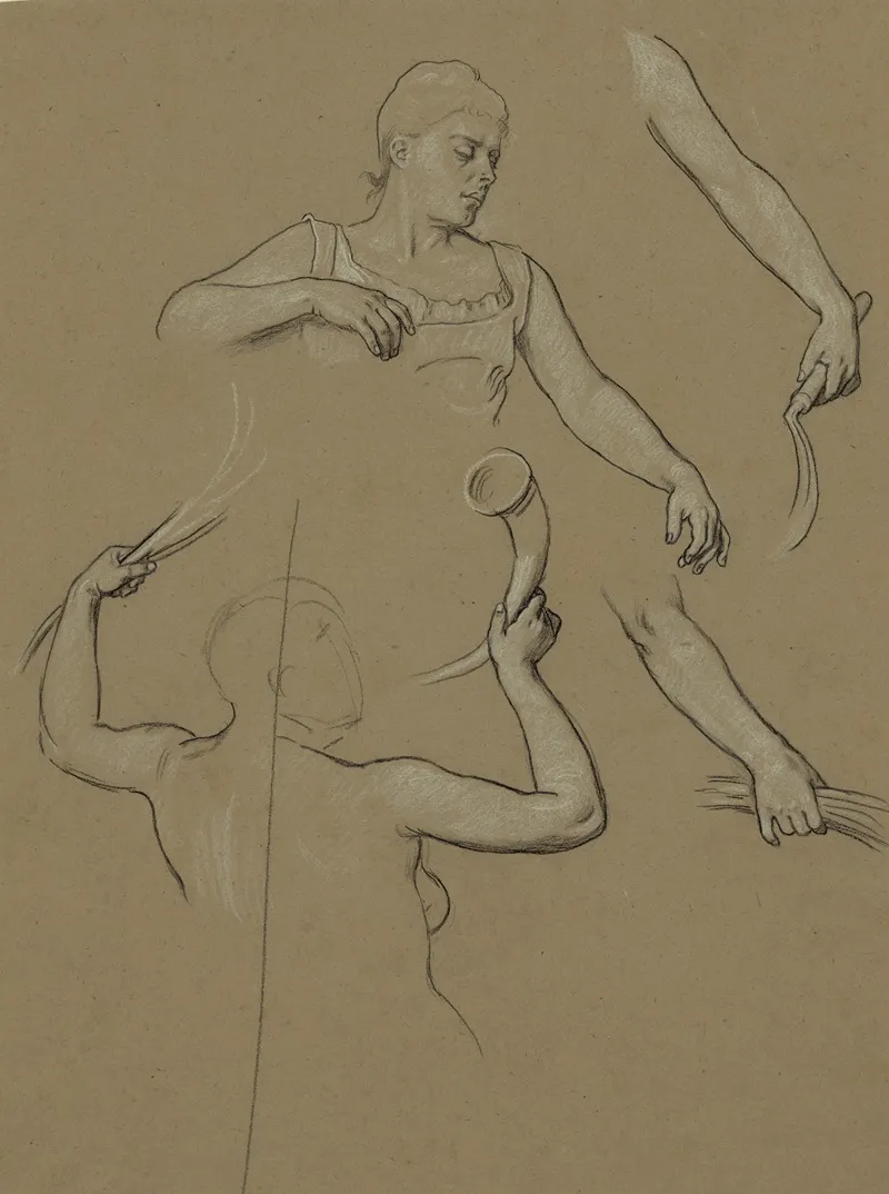 Study Drawings For A Mural