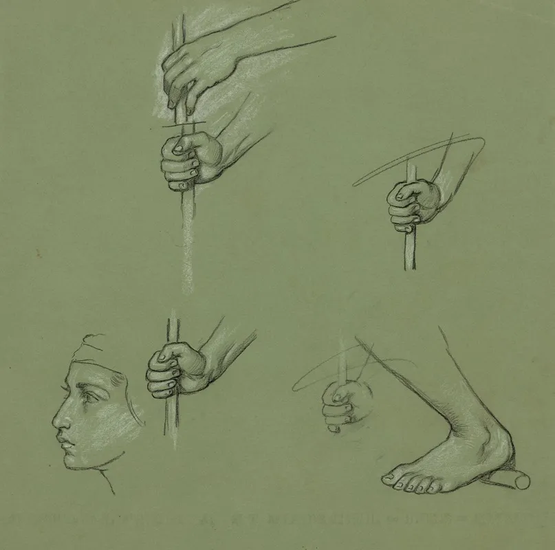 Study Drawings For The Figure Of Agriculture