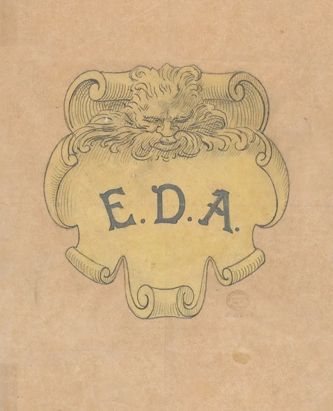 Study For A Bronze Name Plate For Edward D Adams