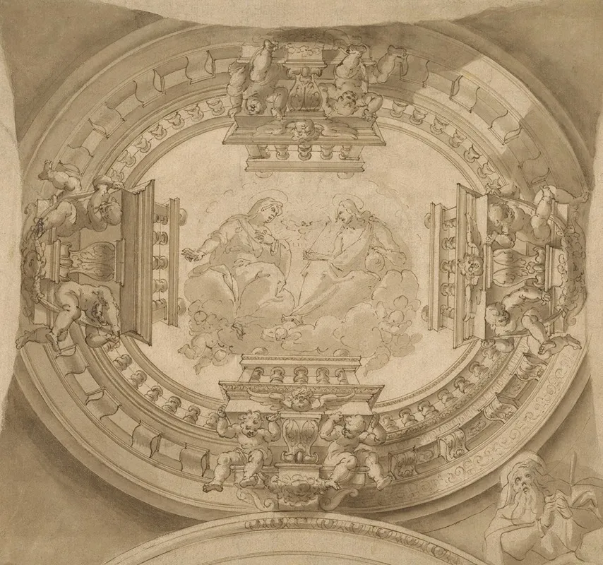 Study For A Ceiling With The Virgin And Christ In Glory